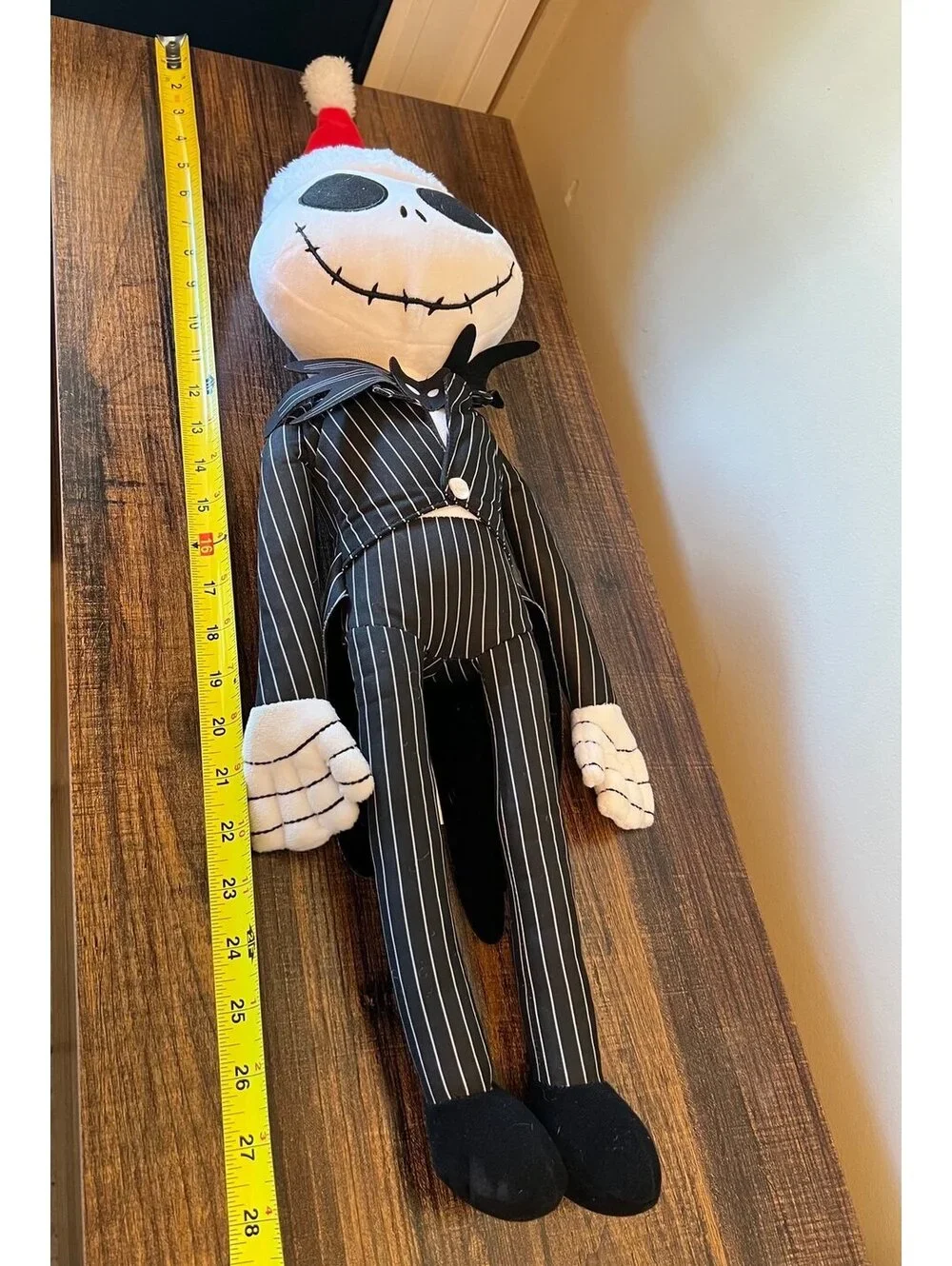 Disney Santa Jack  Skellington Nightmare Before Christmas 28” plush